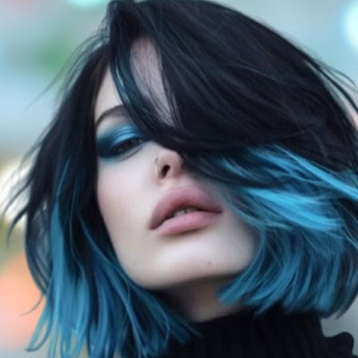 extension cheveux a clip blue bleue colorfusion