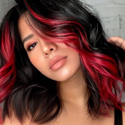 extension cheveux a clip rougered colorfusion red