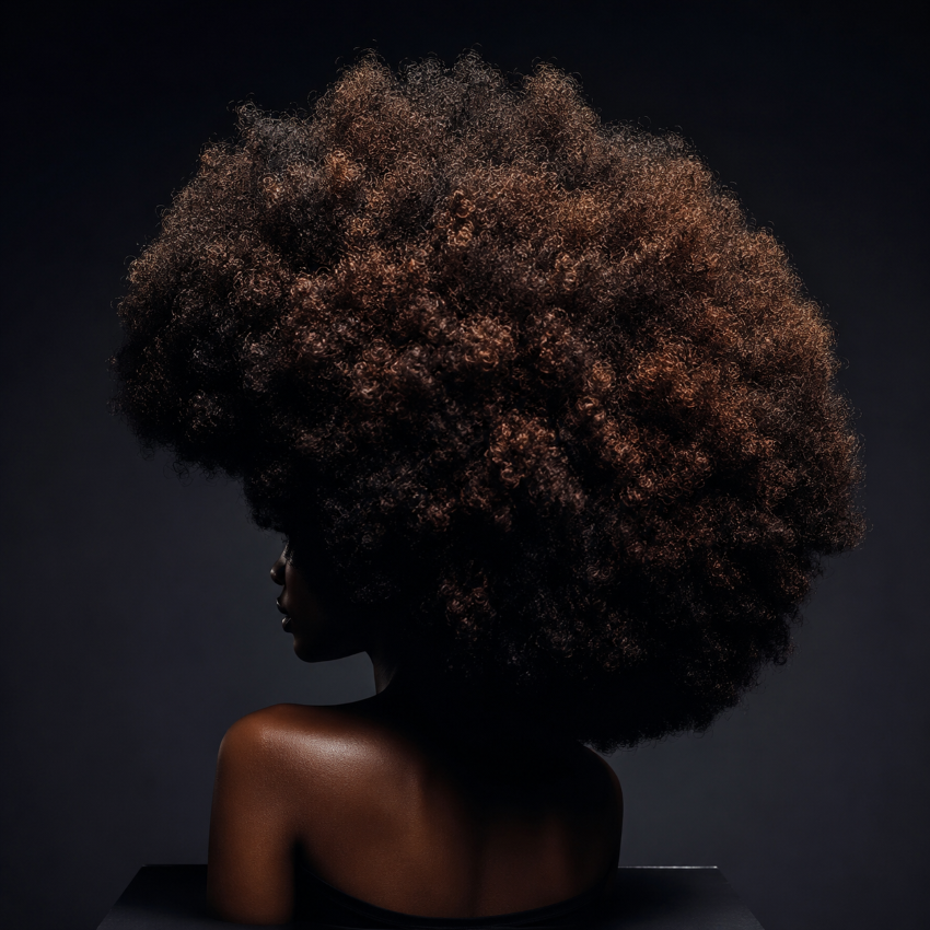 Illustration d'une perruque afro de gros volume