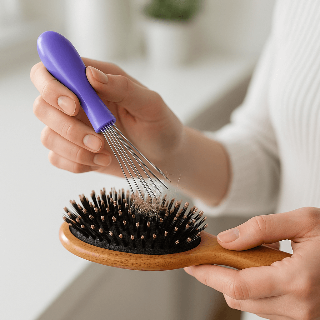 accessoire -cheveux brushwhisk violet