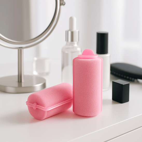 bigoudis curlyna couleur rose format 2,5cm