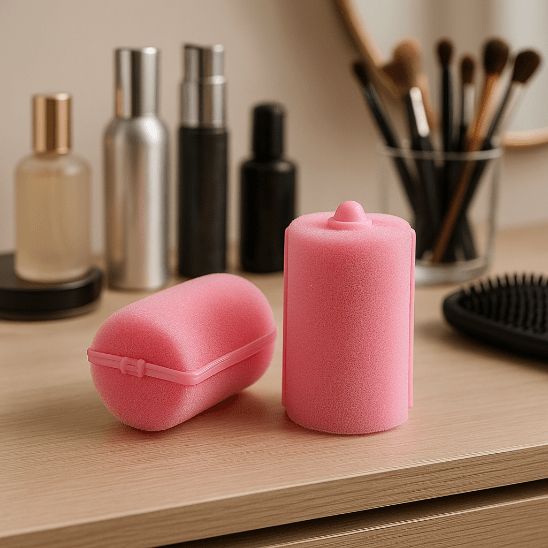 bigoudis curlyna couleur rose format 4cm