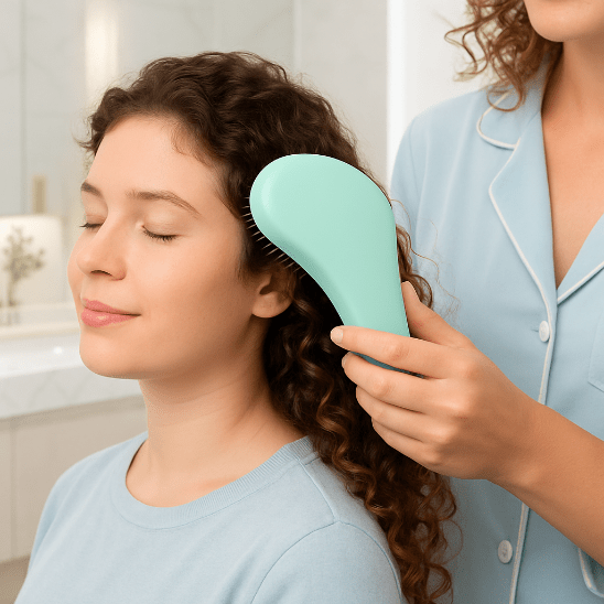 brosse a cheveux nymphea couleur vert