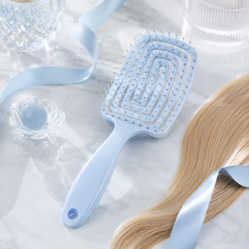 brosse a cheveux ondaya couleur bleu