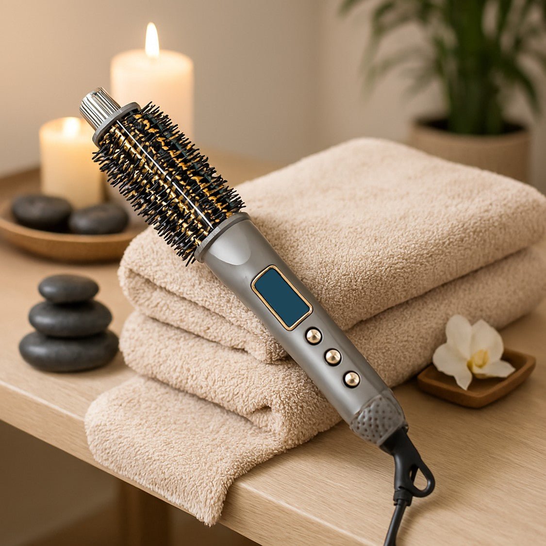 brosse chauffante brelys modele gris
