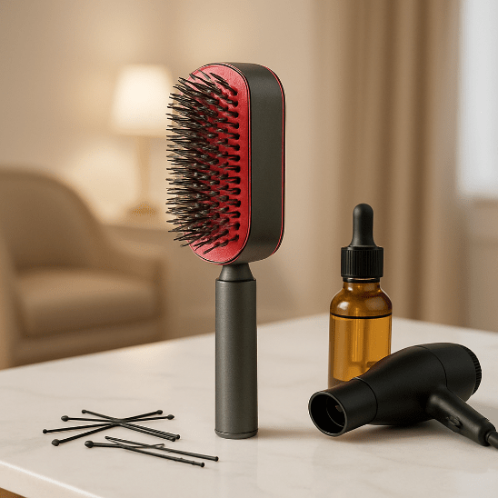 brosse pour les cheveux brushup modele rouge