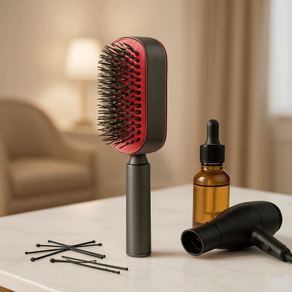 brosse pour les cheveux brushup modele rouge
