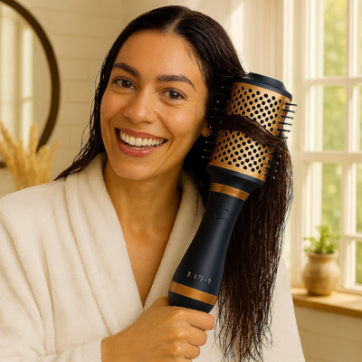 brosse soufflante aurlyon cheveux humides