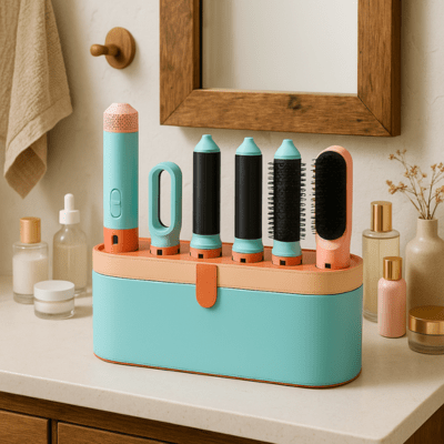 brosse soufflante bouclea turquoise