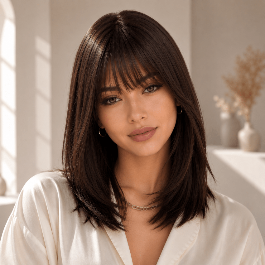 clips extensions cheveux naturels sepia couleur brun chocolat