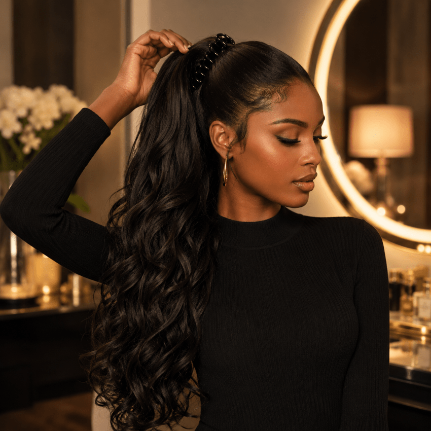 extension cheveux quickpony pose