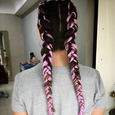 extension cheveux colorissima rose blanc
