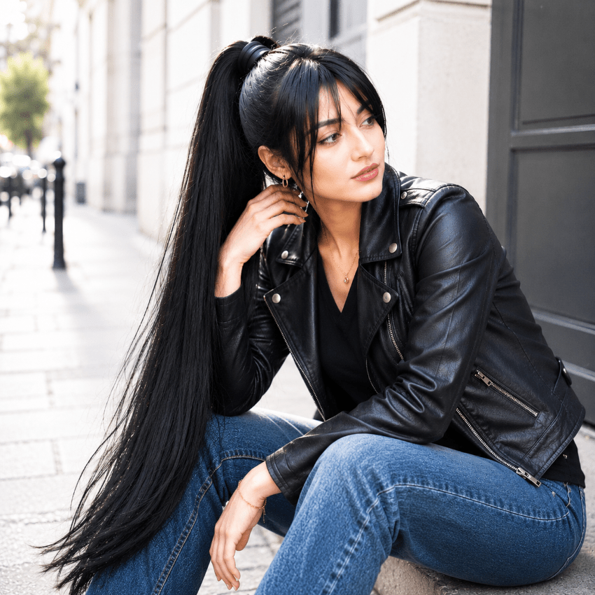 extension cheveux ponyfashion couleur noir