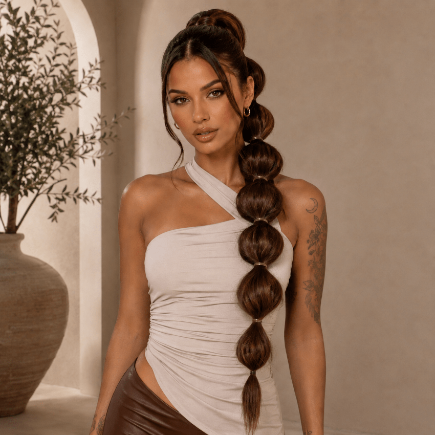 extension cheveux bubbletail brun chocolat