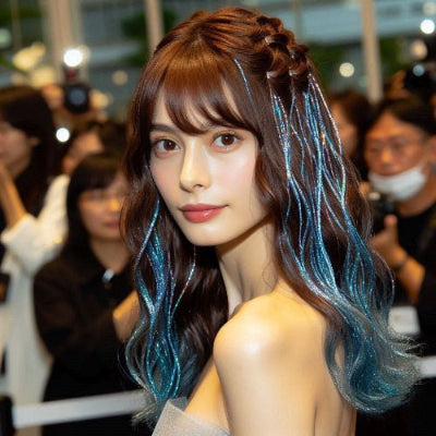 extension cheveux scintillia bleu