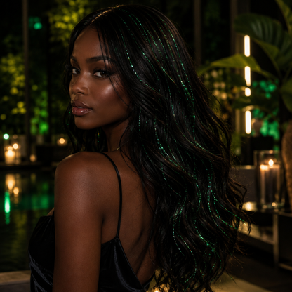 extension cheveux scintillia brin vert