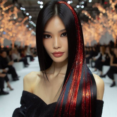extension cheveux scintillia rouge