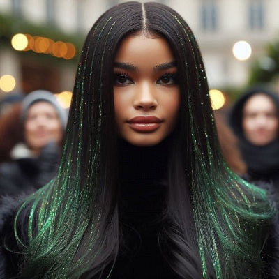 extension cheveux scintillia vert