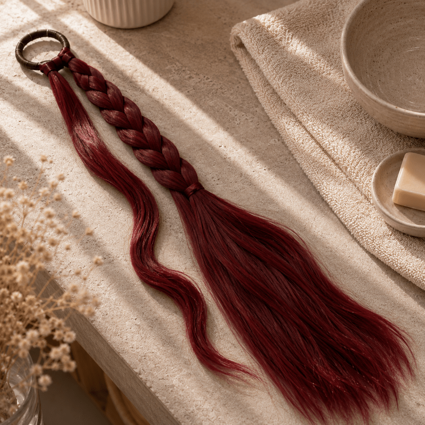Illustration d'une extension cheveux semi tressée en attente de son entretien