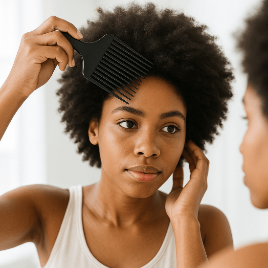 PEIGNE AFRO | CARBONCURL™ - Beauté Æterna