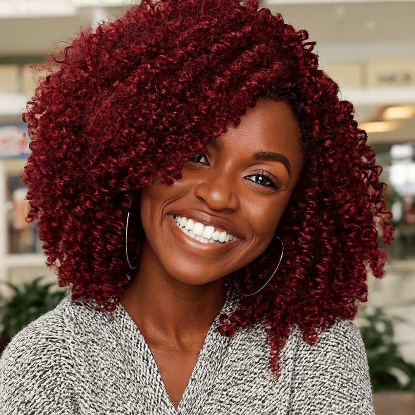 perruque afro afrobomb bordeau