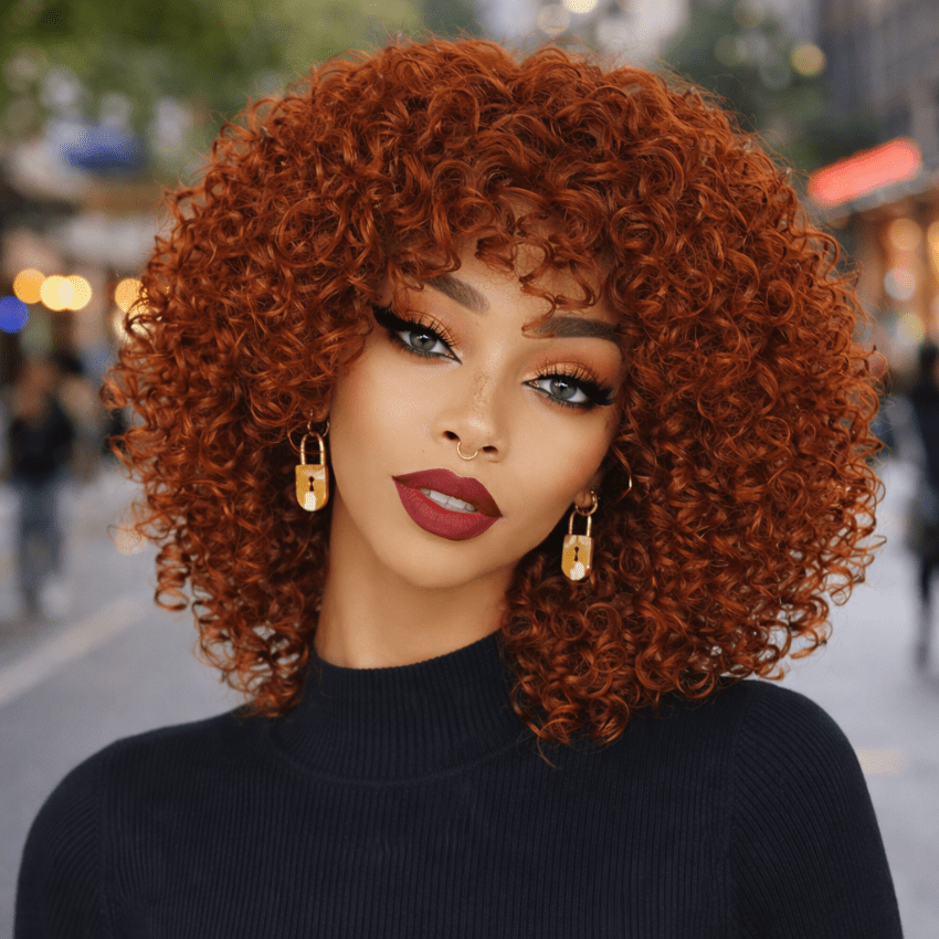 perruque afro afrobomb cuivre