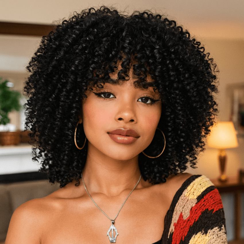 perruque afro afrobomb noir