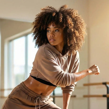 perruque afro afroglow chatain clair