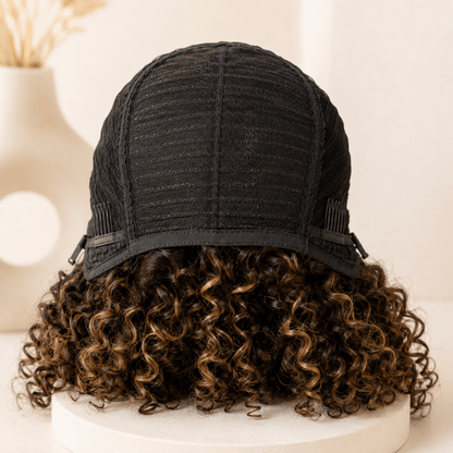 perruque femme afroglow partie frontale bonnet intérieur