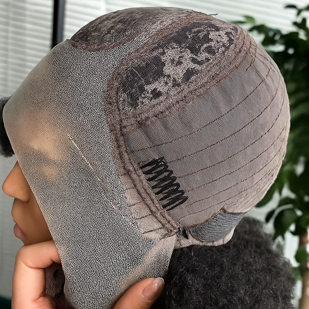 perruque cheveux naturels afroluxe bonnet dentelle invisible