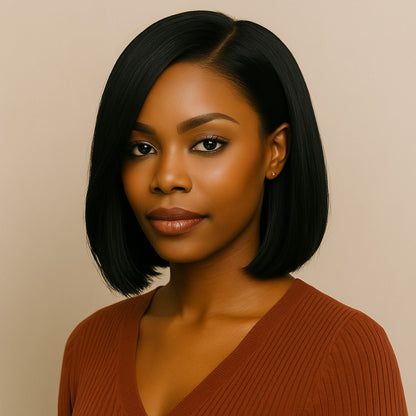 perruque cheveux naturels truebob laterale longueur 25cm