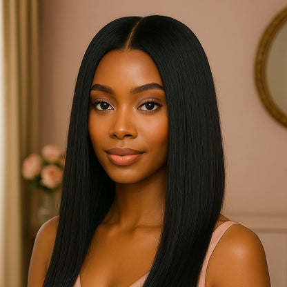 perruque cheveux naturels truebob centrale longueur 35cm
