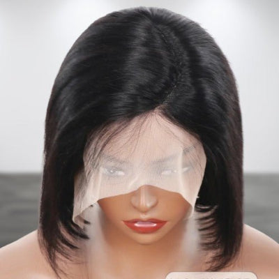 perruque cheveux naturels truebob raie laterale noir
