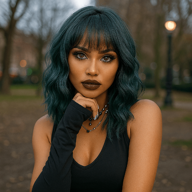 perruque femme chroma variante ombre aqua