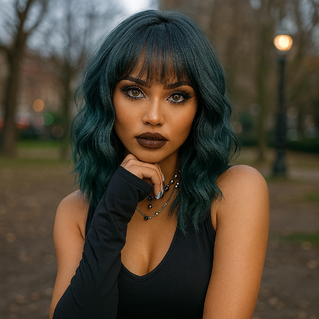 perruque femme chroma variante ombre aqua