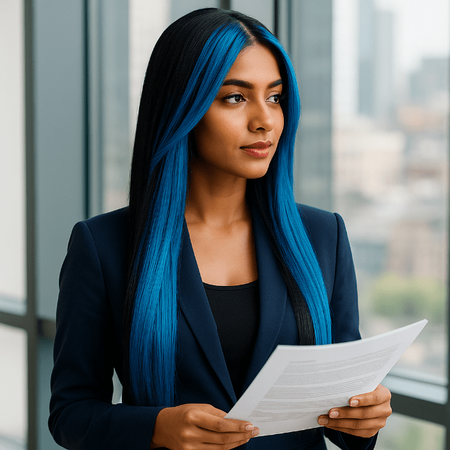 perruque femme chromatik bleu royal