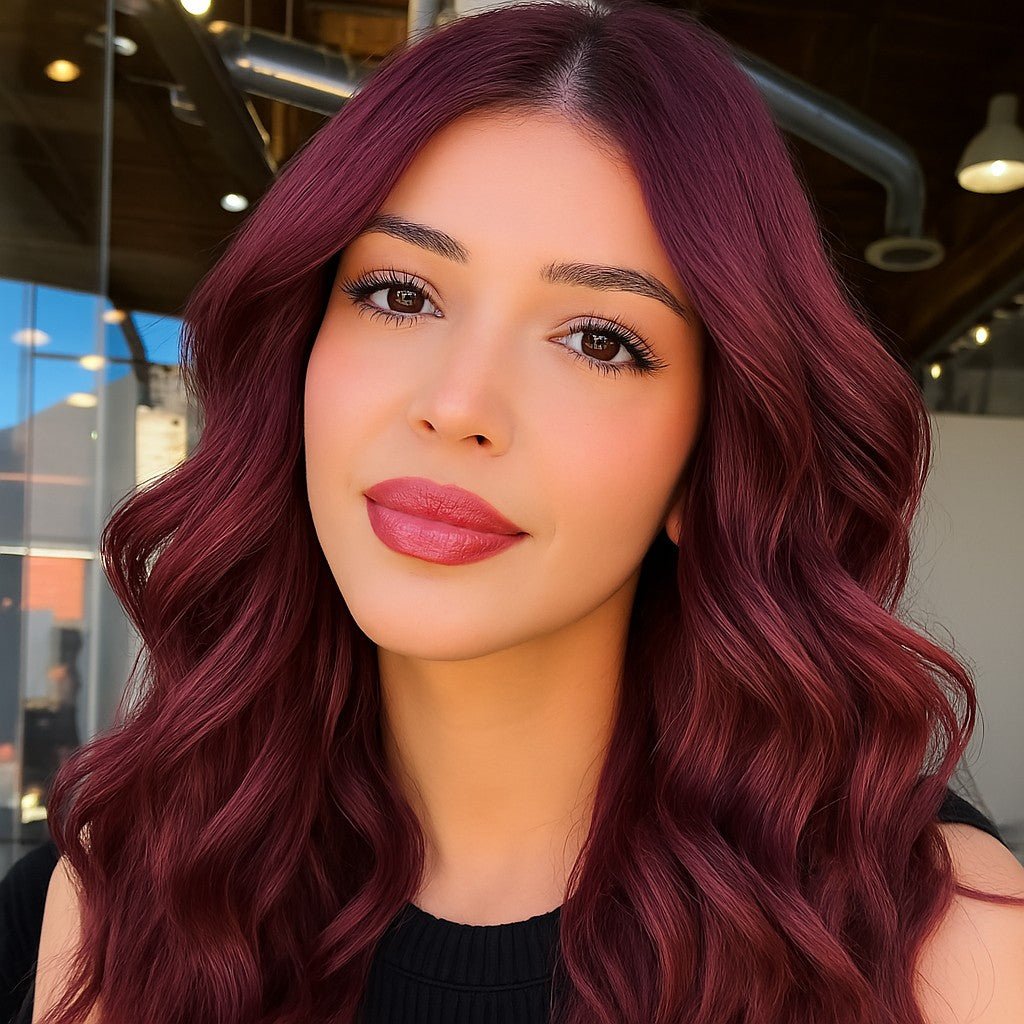 perruque femme hairmuse couleur bordeaux