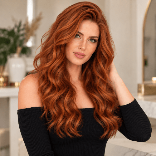 perruque femme rubinox teinte cognac face